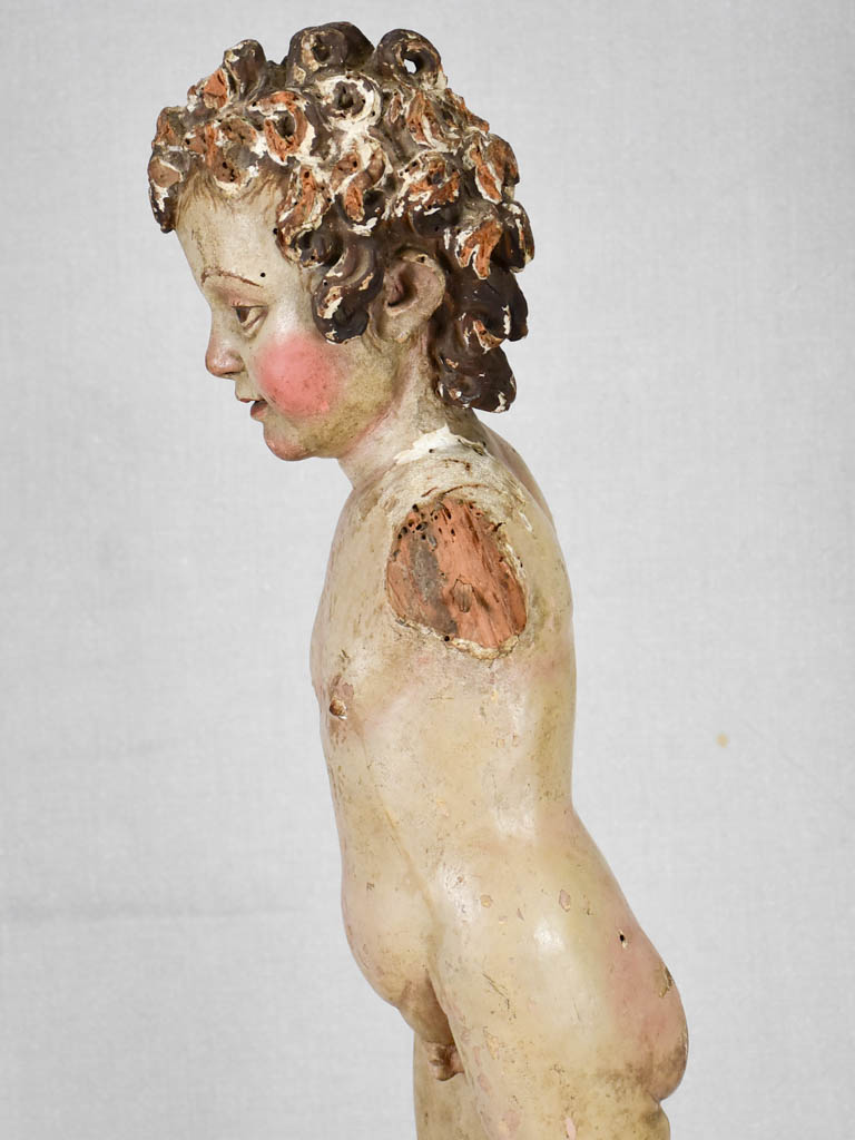 18th-century Italian putto sculpture 21¾"
