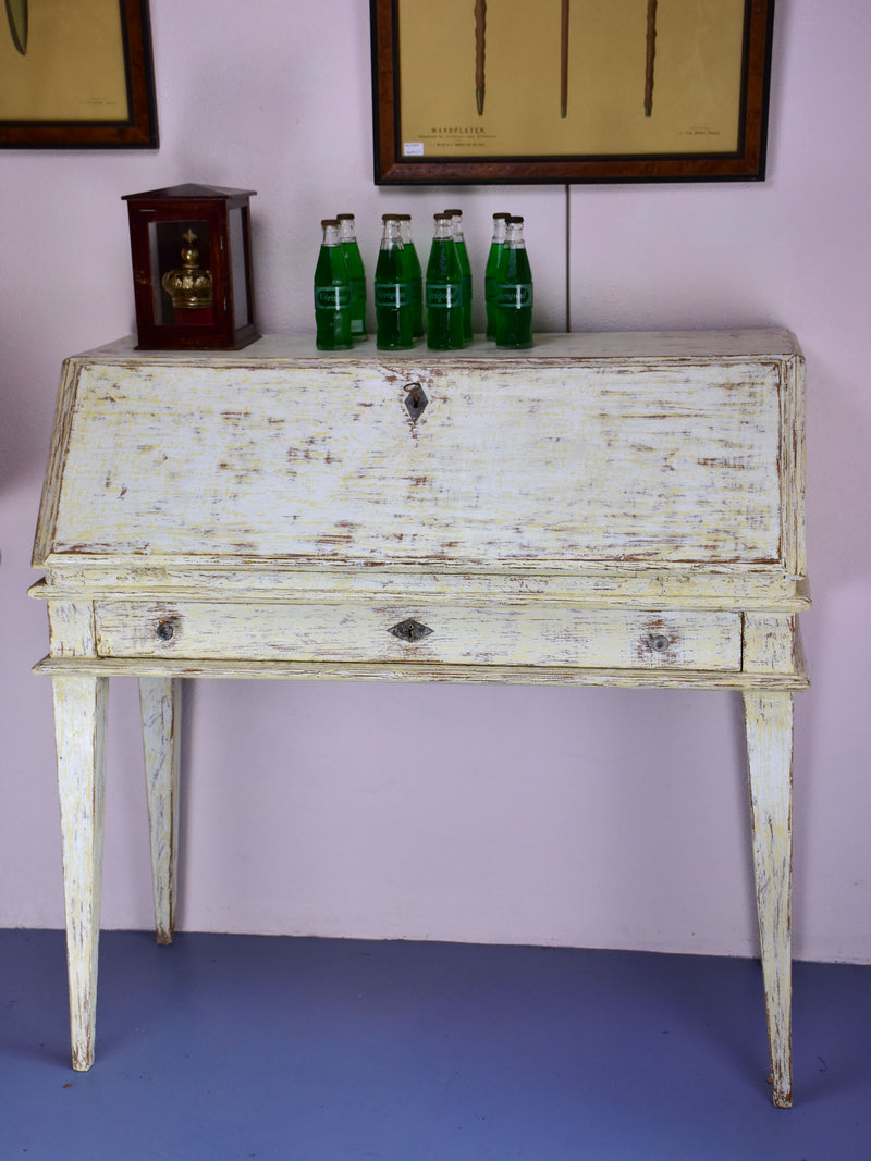 Antique French secretaire desk - beige