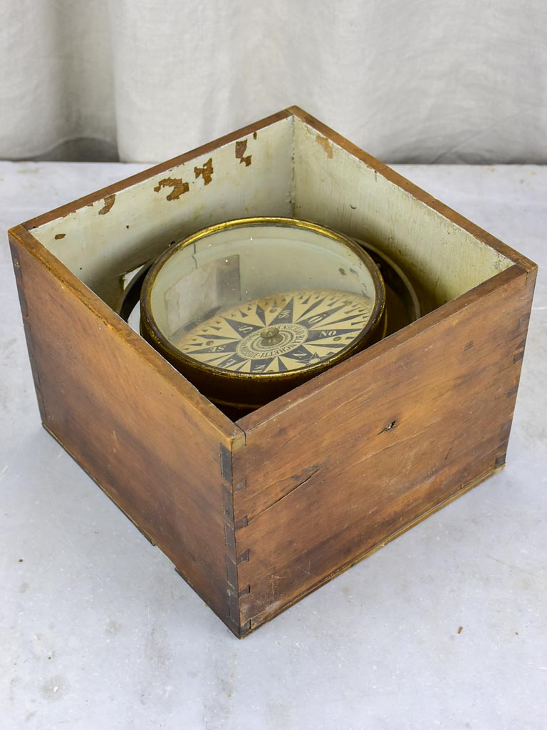 19th Century French nautical compass