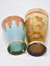 Two vintage hand-painted Syrian glasses