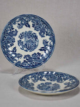 Pair of vintage saucers - dark blue and white - Georgian Collection 5½"