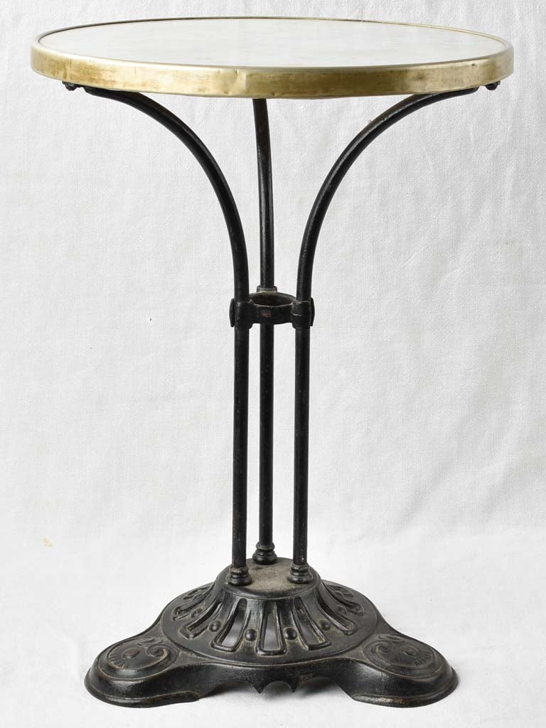 1940s bistro table - cast iron and marble 27½" x 19¾"