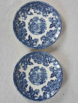 Pair of vintage saucers - dark blue and white - Georgian Collection 5½"