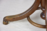 Antique French wooden Thonet armchair with cane seat