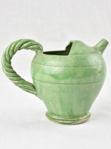 Vintage French pastis water pitcher - green Vallauris 6¾"