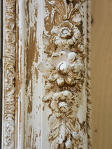 Extra-large mirror with white and gilded frame