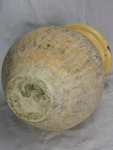 Antique French olive jar from Biot with apricot glaze 17"