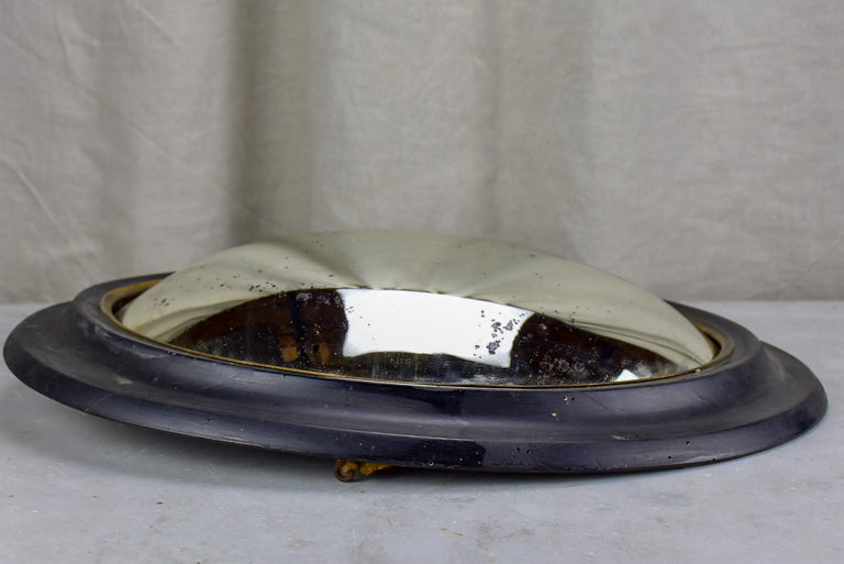 Napoleon III oval mirror with convex glass