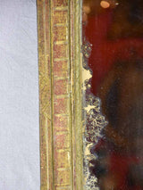 18th-century rectangular mirror with gilded frame and original glass 17¾" x 21¼"