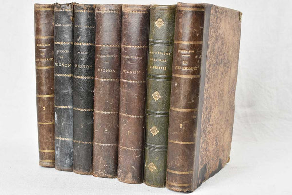 Early twentieth-century French leatherbound books