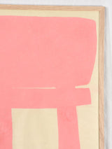 Large still life - pink slatted chair - Caroline Beauzon 55" x 24¾"