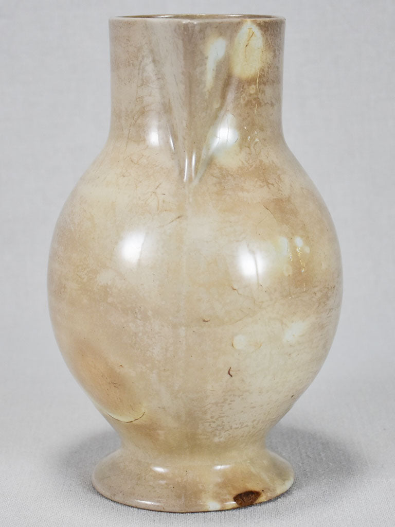19th Century French earthenware olive oil pitcher