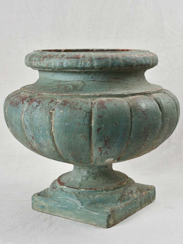 Collection of 3 cast iron garden planters 15"
