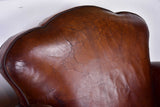 Pair of vintage French club chairs with cloud back