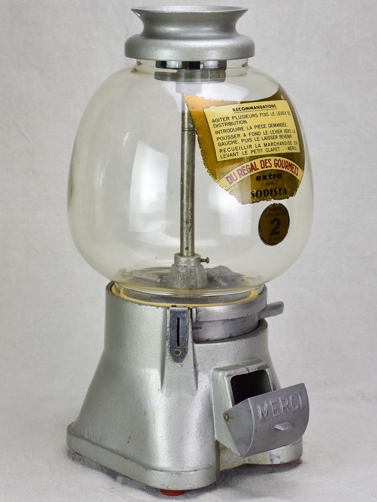 Antique French gumball dispenser