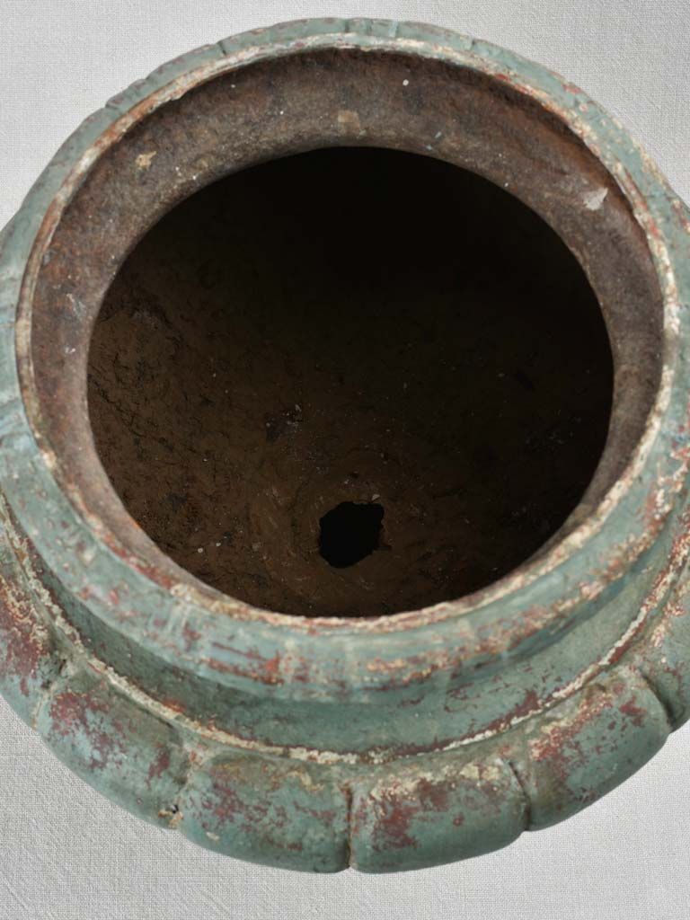Collection of 3 cast iron garden planters 15"