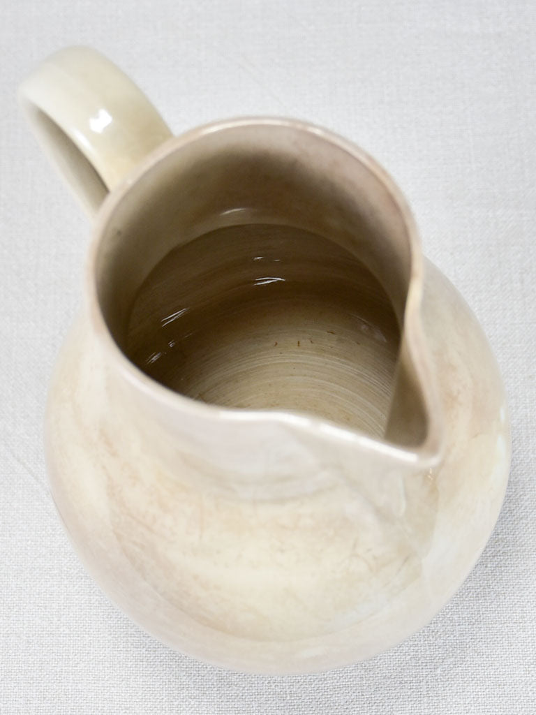 19th Century French earthenware olive oil pitcher