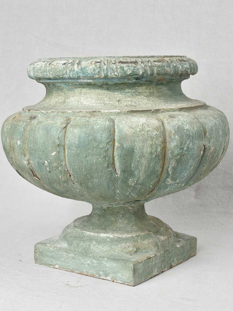 Collection of 3 cast iron garden planters 15"
