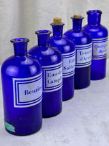 Vintage Blue Apothecary Jar Collection