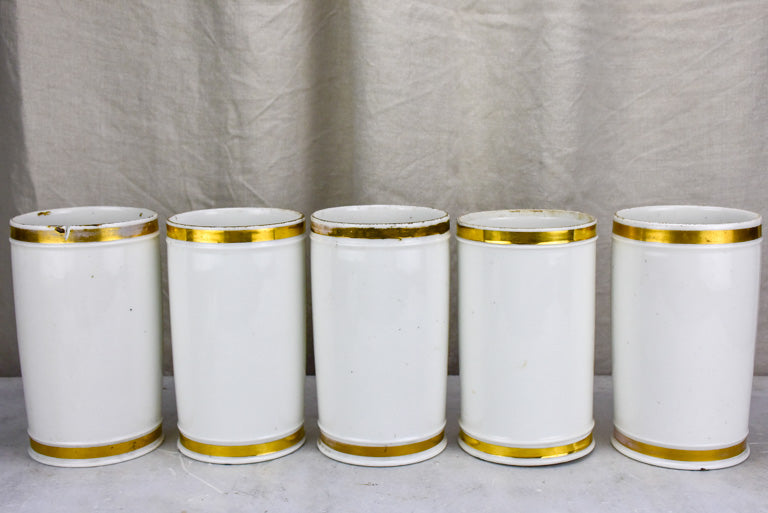 Antiqued French healer's jar collection