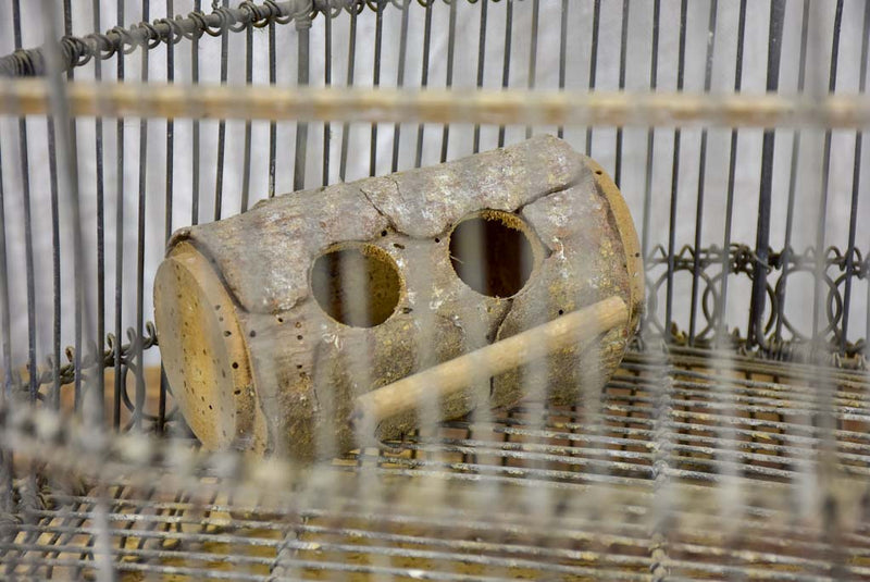 Antique French round birdcage