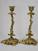 Pair of early twentieth-century French candlesticks 9¾"