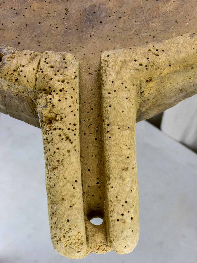 Rustic French cheese draining table with three legs