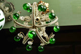 Elegant green 19 Murano glass chandelier