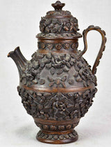 Vintage Italian Majolica sculpture tea pot