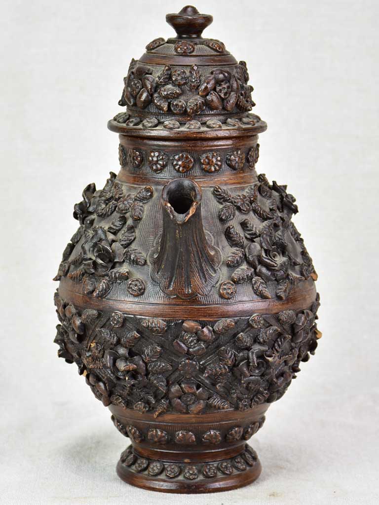 Traditional Italian dark glazed tea pot