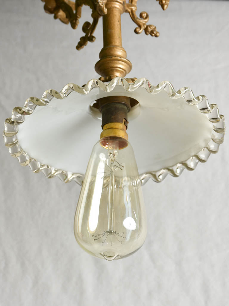 Antique French ceiling light fixture 11¾"