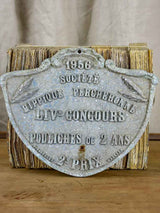 French Agricultural prize plaque, 1956 - Horse society