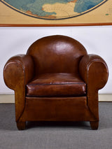 Classic 1930's French leather club chair