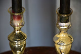 Pair of late 19th century French mercury glass candlesticks