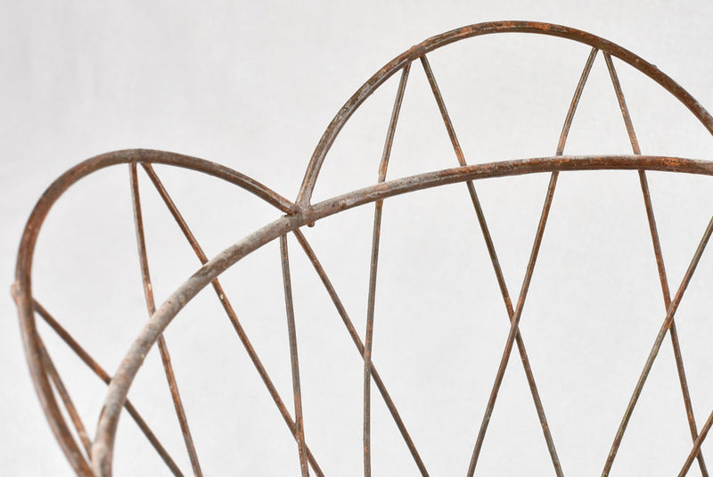 Vintage French waste paper basket 13½" Chez Pluie