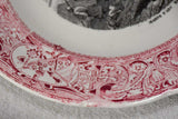 Set of 7 Gien Jean d'Arc themed story plates from the nineteenth-century - pink 8"