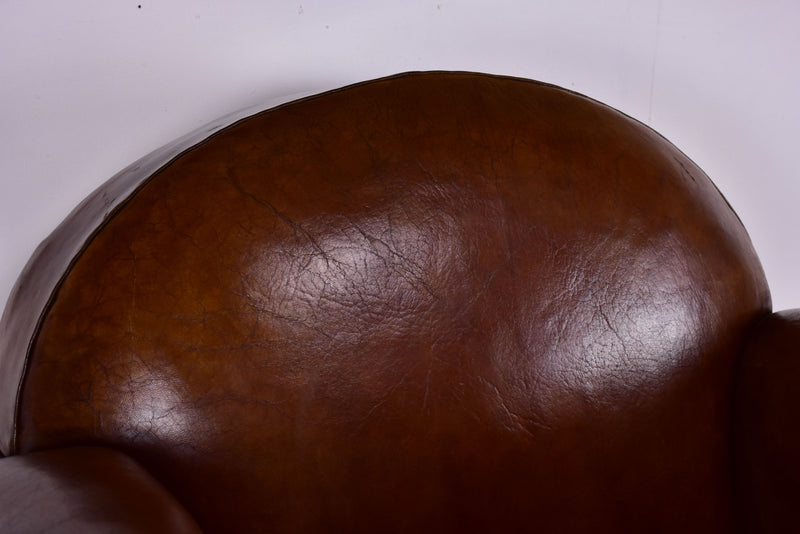 Classic 1930's French leather club chair