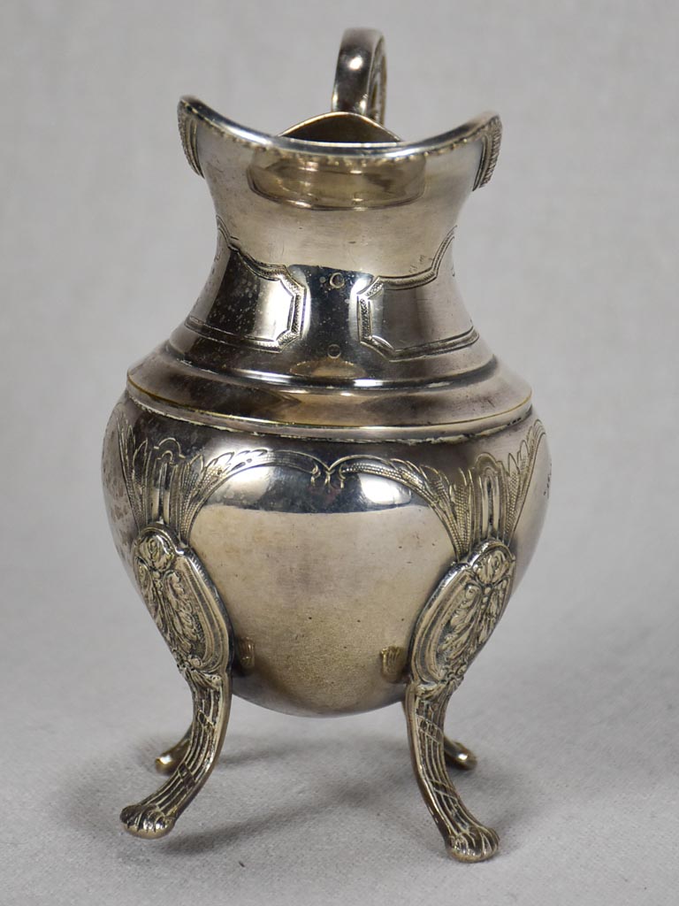 Early twentieth-century silver plate milk jug creamer