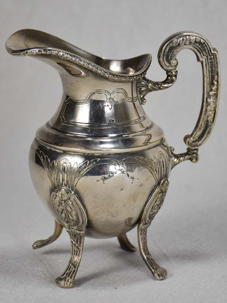 Early twentieth-century silver plate milk jug creamer