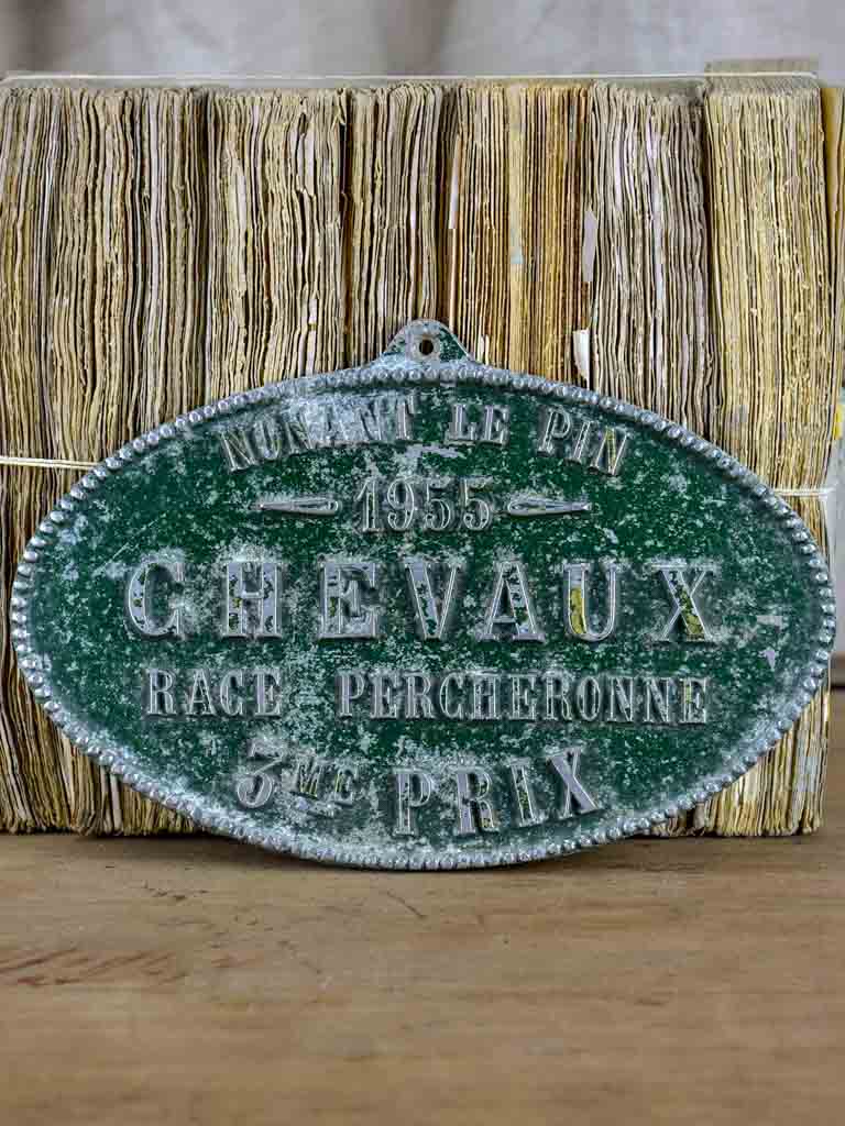 1955 French agricultural plaque - horse prize
