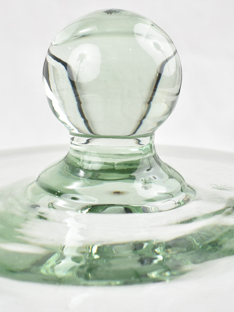 Vintage-style clear blown glass dome