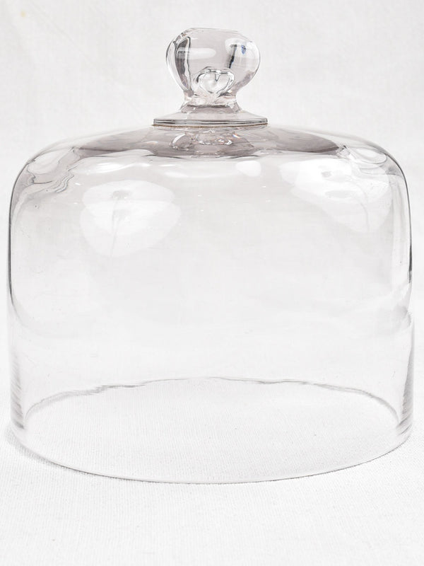 Blown glass cloche cheese dome 6¾"