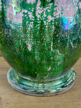 Antique olive jar with green glaze from Tournac, France 23 ¾