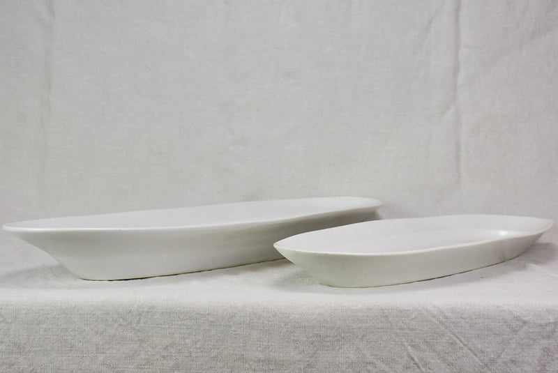 Two very large antique French fish platters 26½"