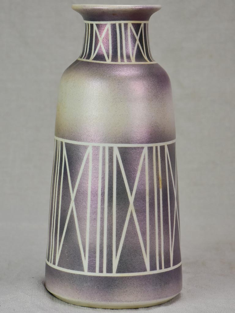 Vintage grey sandstone patterned vase