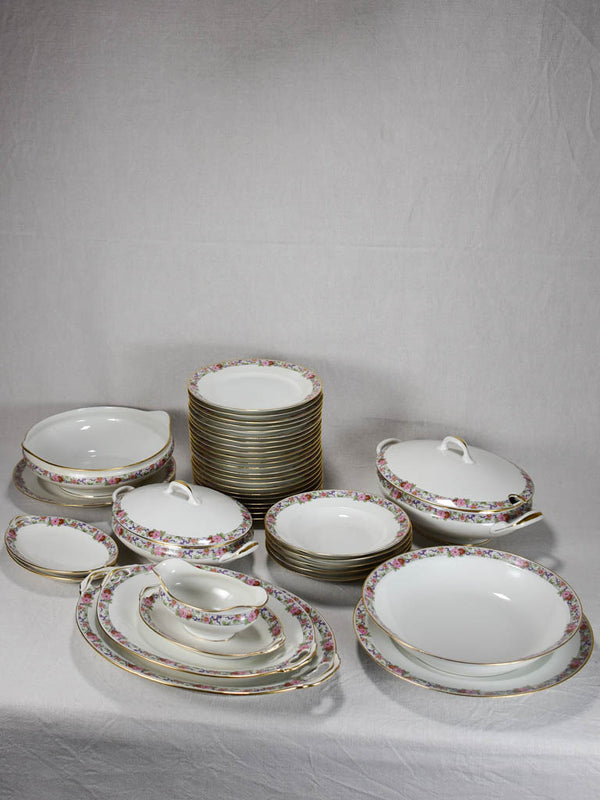 Provenance Limoges gold trim soup bowls