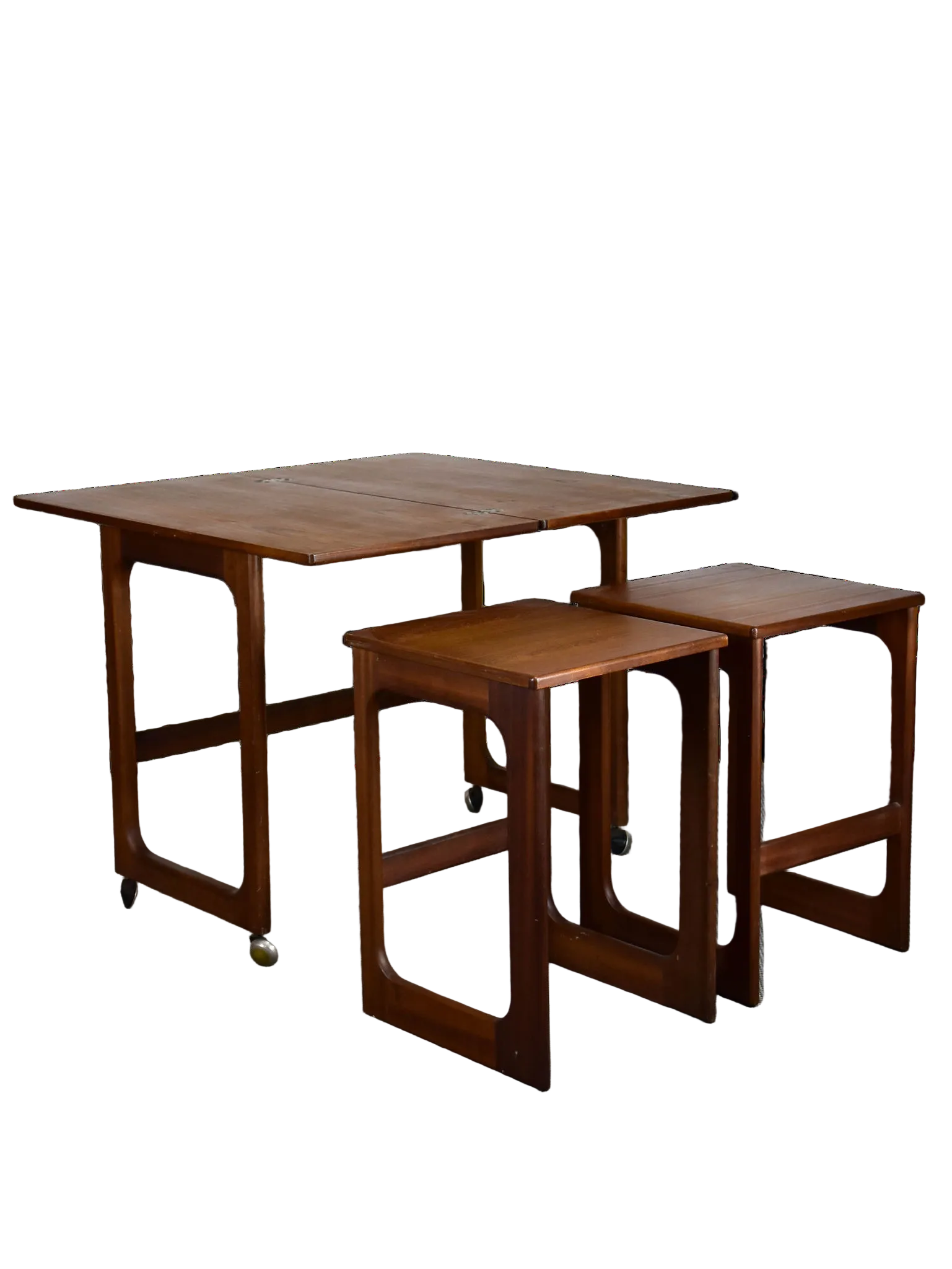 Vintage Scandinavian teak cocktail table set