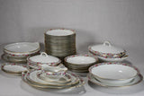 Superb vintage Limoges dinnerware set - white with floral border and gold trim