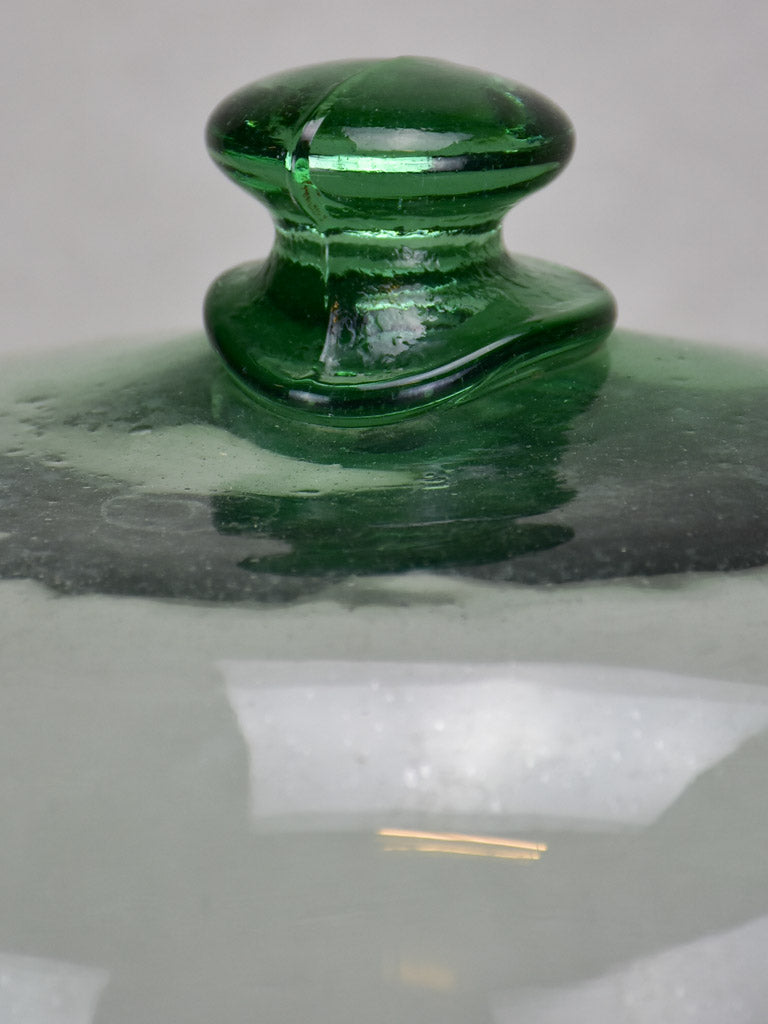Antique French blown glass melon dome 14¼"