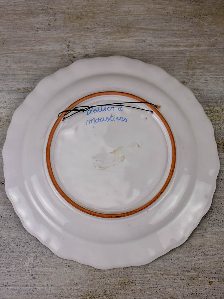 Mid century hand painted Mousiters plate